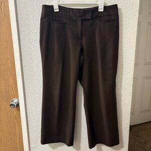 Ruby Rd Petite Brown Dress Pants Women’s 16P Straight‎ Leg Stretch Slacks